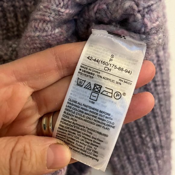 GAP Lilac Ribbed Button-Up Cardigan - Picture 4 of 4